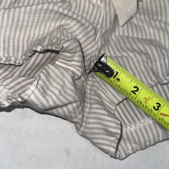 Aritzia Wilfred With Linen Mini Short Striped Shorts Linen Blend Womens Size 0 - Picture 13 of 13